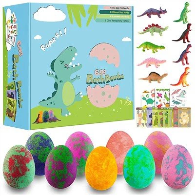 Organic dinosaur daff foob pob nrog cov khoom ua si sab hauv