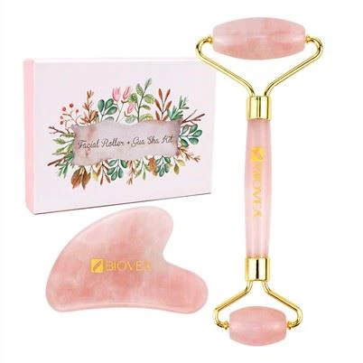 High Quality Jade Face Roller thiab Gua Sha Khoom Plig Teeb