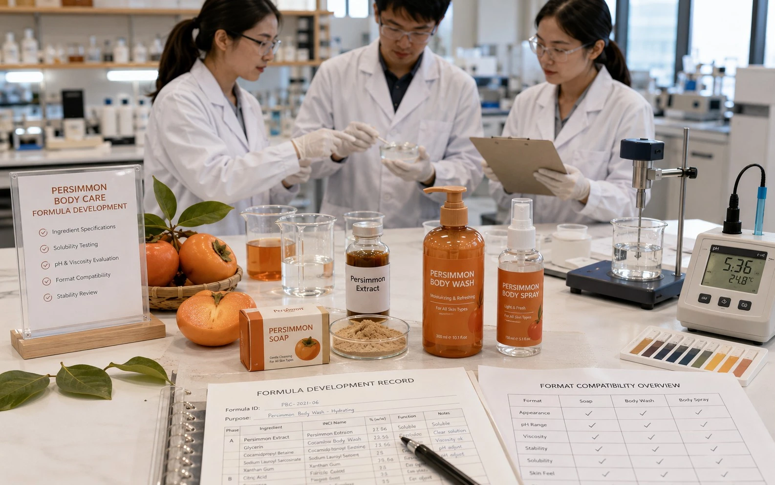 Persimmon extract evaluation for custom soap body wash and body spray formulas Persimmon extract evaluation for custom soap body wash and body spray formulas